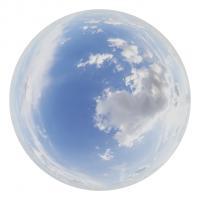 16K blue clouded skydome HDRi panorama